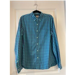 J. Crew Men’s Button Down Blue & Purple Checkered